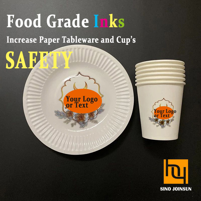 Les encres de qualité alimentaire augmentent la sécurité des voies de tables, des tasses et des pailles